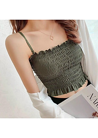 Áo quây - Áo hai dây nhún chun siêu xinh hàng Quảng Châu cao cấp, có đệm lót và dây điều chỉnh