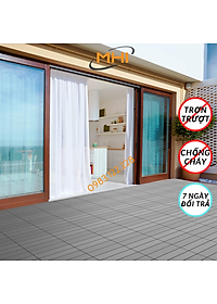 [COMBO 11] Vỉ nhựa lót sàn MHI cao 2 cm, chuyên dụng cho ban công, bể bơi sân vườn PP - kích thước 30 cm x 30 cm x 2 cm