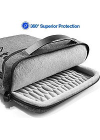 TÚI ĐEO CHÉO TOMTOC (USA) URBAN SHOULDER BAGS FOR ULTRABOOK 13″ GRAY