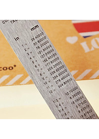 Thước Kẻ thép không gỉ-khắc chìm in màu Baoke