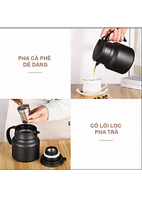 Bình pha trà, cà phê KG85S giữ nhiệt rất tốt có lõi lọc inox 316 cao cấp 1000ml - Hàng chính hãng