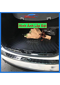 Ốp chống trầy cốp Mazda CX5 thép không gỉ vân titan bảo vệ xe chống va đập