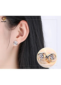 Bông tai bạc Ý Huệ Ngân - Vòng xoắn RYE140772
