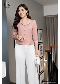 Áo Ký Giả Peplum NK Fashion Thiết Kế Tay Lỡ Cổ Phối Ren, Chất Liệu Nhập Hàn Mềm Mịn NKSM2208001 Áo Ký Giả Peplum Nk Fashion Thiết Kế Tay Lỡ Cổ Phối Ren, Chất Liệu Nhập Hàn Mềm Mịn Nksm2208001