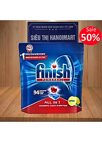 "FINISH TÀI TRỢ" VIÊN RỬA BÁT FINISH ALL IN ONE MAX 10 TÁC DỤNG - HƯƠNG CHANH