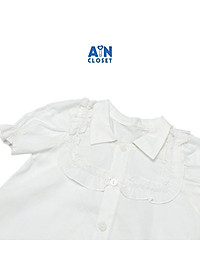 Áo sơ mi trắng ngắn tay bé gái cotton - AICDBGHCRLWR - AIN Closet