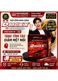DMAXX thức uống bổ sung vitamin năng lượng không đường DAMODE 3 gói dùng thử màu đỏ