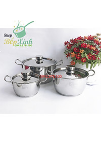 Bộ Nồi Inox 3 Đáy Nắp Inox Fivestar Tặng 2 Muỗng Canh