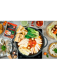 Combo 1 hộp (10 gói) Nước Dùng Lẩu Kim Chi Barona 180g tươi ngon chuẩn vị không cần nêm nếm