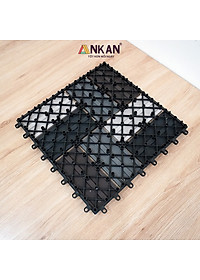 Vỉ Nhựa Lót Sàn Cao Cấp Thương Hiệu ANKAN Bốn Màu Đan Xen, Vỉ Gỗ Nhựa Ngoài Trời, Vỉ Nhựa Lót Sàn Ban Công, Lót Sàn Nhà, Trang Trí Sân Vườn, Lót Sàn Nhà Tắm, Trang Trí Hồ Bơi, Tiệm Spa, (1 vỉ)