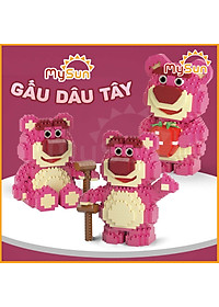 Đồ chơi mô hình GẤU DÂU TÂY lắp ráp ghép hình loại to cho bé phát triển trí tuệ MySun