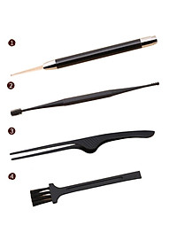 Bộ lấy Ráy Tai,Dụng Cụ Lấy Ráy Tai Massa Tai 20 Món Hộp Gỗ Mun,Tích Hợp Lấy Ráy Tai Có Đèn Cao Cấp