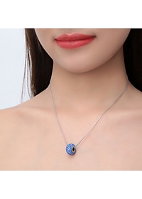 Dây Chuyền Tropicana Phối Charm Swarovski Pha Lê Đá Xanh Dương