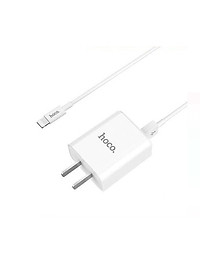 Bộ sạc nhanh 2.1A Hoco C62 chân dẹt 2 cổng Usb kèm dây sạc cho iPhone/iPad - Hàng chính hãng