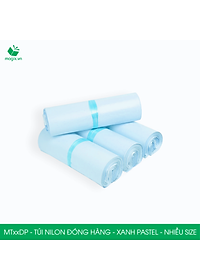 Combo 100 túi nilon gói hàng - túi niêm phong đóng hàng màu xanh pastel - NHIỀU KÍCH THƯỚC