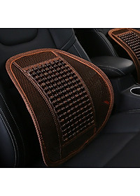 Miếng Tựa Lưng Ghế Hạt Gỗ - Miếng Tựa Lưng Ghế Ô Tô, Xe Hơi - Hàng Chính Hãng miDoctor - Màu Gỗ Ngẫu Nhiên