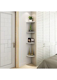 Bộ 3 Kệ Trang Trí Treo Góc Tường SIB DECOR Hình Cung Tròn KT111