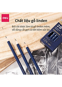 Bút Chì Phác Thảo Cao Cấp Deli Nuevo S999 | Độ Cứng Từ B - 14B, H, 2H, 3H, HB - 12 Chiếc