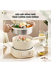 Nồi Điện Đa Năng BEAR SB-NL25L - Đế Rời Đun Sôi Siêu Nhanh Chiên Xào Hấp Dung Tích 2.5 Lít Công Suất 1000 W - Hàng Chính Hãng