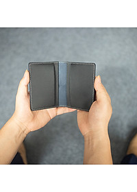 Ví namecard da bò V131, ví đựng thẻ card holder da thật nhỏ gọn, thương hiệu Bụi leather chuyên đồ da thật