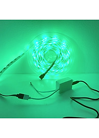 Bộ đèn Led dây dán RGB  trang trí phòng, quay tiktok, chụp ảnh, quay video đẹp lung linh dài 5m kèm remote điều khiển - Hàng chính hãng