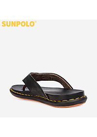 Dép Kẹp Xỏ Ngón Nam Da Bò SUNPOLO KEP026 Đế cao su bền bỉ