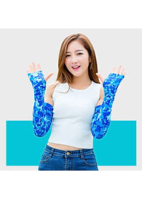Ống tay chống nắng vải thun lạnh thoáng mát tay xỏ ngón cái thích hợp cả nam và nữ