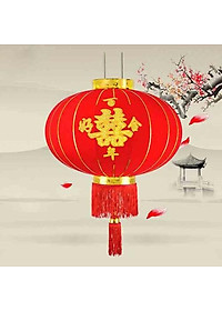  Đèn Lồng Vải Nhung Treo Tết Lễ Hội Size 60cm 80cm 100cm