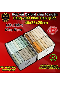 Bộ hộp vải đựng đồ 9 ngăn và 16 ngăn mã HQ4 - Combo hộp vải đựng quần áo chia ngăn gọn gàng tiện lợi chất vải Oxford cao cấp