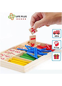 Bộ Đồ Chơi Gỗ Hộp Que Tính Và Chữ Số Toán Học Đẹp An Toàn Cho Bé Trai Bé Gái Phát Triển Tư Duy Về Con Số Và Phép Tính