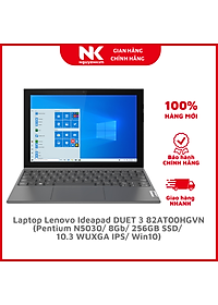 Laptop Lenovo Ideapad DUET 3 82AT00HGVN (Pentium N5030/ 8Gb/ 256GB SSD/ 10.3 WUXGA IPS/ Win10) – Hàng Chính Hãng