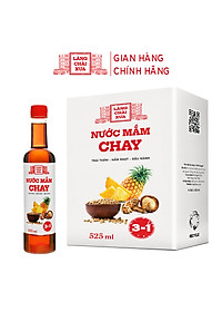 Đặc Sản Phan Thiết - Thùng 6 Chai Nước Mắm Chay 3 Trong 1 Làng Chài Xưa 525Ml Trái Thơm Nấm Ngọt Đậu Nành 300 Năm Truyền Thống