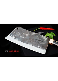 Dao Phúc Sen - Dao Chặt gà mới cán mun khâu đồng đỏ