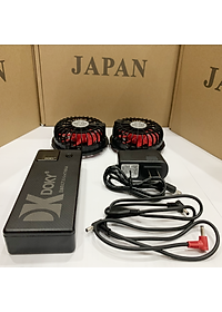 [GIÁ TỐT] Bộ Phụ Kiện Áo Điều Hòa ZASKY Nhật Bản, Bộ Phụ Kiện Áo Điều Hòa Quạt Gió, Bộ PIN Quạt Sạc Dây Cáp, PIN 50.000mAh-18V Bảo Hành 12 Tháng