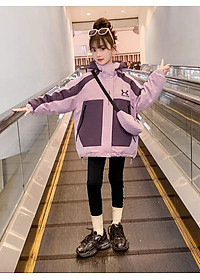 Áo khoác cho bé gái size đại 5-12 tuổi thuê chữ SPORRT kiểu dáng khỏe khoán thời trang