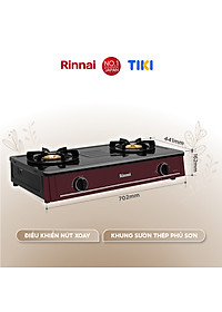 Bếp gas dương Rinnai RV-B274SR(EB) mặt bếp men và kiềng bếp men - Hàng chính hãng.