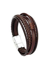 2 Pieces Braided PU Leather Men Bracelet Bangle Wristband Classic Accessory
