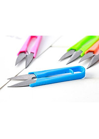 Kéo Bấm Chỉ, Cắt Chỉ Chữ U Cán Nhựa Nhiều Màu