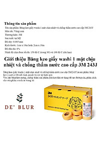 Băng keo giấy 3M 243J che sơn Masking Tape 10mmx18m và 20mmx18m
