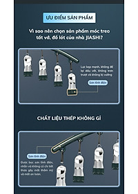 Móc Treo Đồ Lót Khăn Tất 10 Kẹp Inox, Móc Kẹp Phơi Quần Ao Đa Năng Tiết Kiệm Diện Tích, Chất Liệu Không Gỉ - HÀNG CHÍNH HÃNG MINIIN