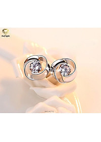 Bông tai bạc Ý Huệ Ngân - Vòng xoắn RYE140772