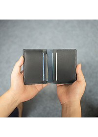 Ví namecard da bò V131, ví đựng thẻ card holder da thật nhỏ gọn, thương hiệu Bụi leather chuyên đồ da thật