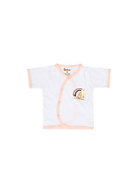 Set 5 áo sơ sinh cổ tim viền màu tay ngắn cho bé BB08