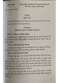 Luật Đầu Tư Năm 2020 