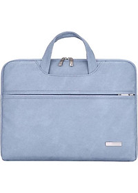 Cặp xách da chống sốc, chống nước dành cho macbook, laptop, surface  - Tặng kèm ví đựng sạc, chuột