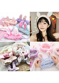 Băng Đô Rửa Mặt Tai Thỏ Xinh Xắn (màu ngẫu nhiên)