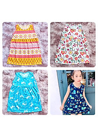 Váy đầm bé gái sát nách thun cotton co giãn giao nhiều hoạ tiết khác nhau cho khách MamLa