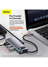 Bộ Hub mở rộng 8 in 1 Baseus Metal Gleam Series LVM001 - hàng chính hãng