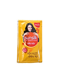 Dầu gội Sunsilk Mềm mượt diệu kỳ (Vàng) Dây 10 gói