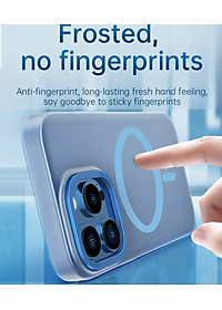 Ốp lưng chống sốc cho iPhone 14 Plus (6.7 inch) hỗ trợ sạc Maqsafe hiệu WIWU PC Ultra-thin Frosted Magnetic Case (mặt lưng nhám mờ, gờ bảo vệ Camera 0.5mm) - hàng nhập khẩu